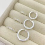 Trio Argola Centro Cravejado (par)