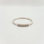 Anel Retangulo Curvado Com Zirconia