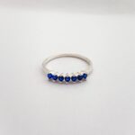 Anel Barriga de Zirconia Azul