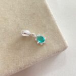 Berloque Gota Turmalina Borda Cravejada