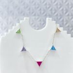 Colar Pingentes Triângulos Colorido