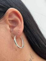 Brinco Meia Argola Fio Quadrado - Imagem 2