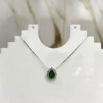 Colar Gota Luxo Esmeralda