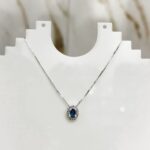 Colar Oval Azul Royal