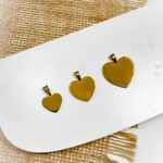 Pingente Personalizado Coração Dourado