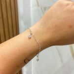 Pulseira Elo Corações e Ponto de luz