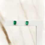 Brinco Retangular Verde